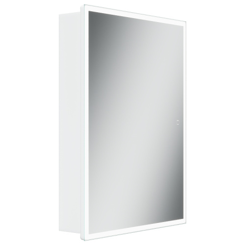 картинка Зеркальный шкаф Sancos Cube 60 CU600 с подсветкой Белый с сенсорным выключателем от магазина Сантехстрой