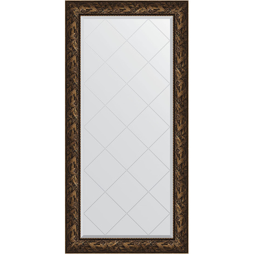 картинка Зеркало Evoform Exclusive-G 161х79 BY 4287 с гравировкой в багетной раме - Византия бронза 99 мм от магазина Сантехстрой