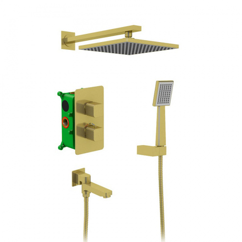 картинка Душевая система встроенная с термостатом Timo Petruma SX-5049/17SM  золото матовое от магазина Сантехстрой
