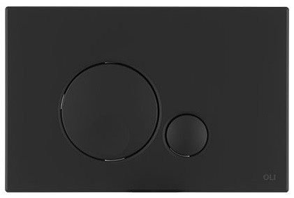 картинка Смывная клавиша OLI Globe Soft touch черный 152952 от магазина Сантехстрой