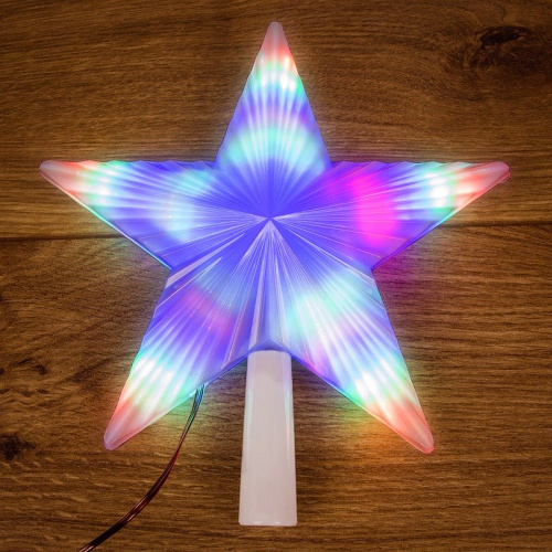 картинка Фигура светодиодная Звезда на елку цвет: RGB,  31 LED,  22 см от магазина Сантехстрой