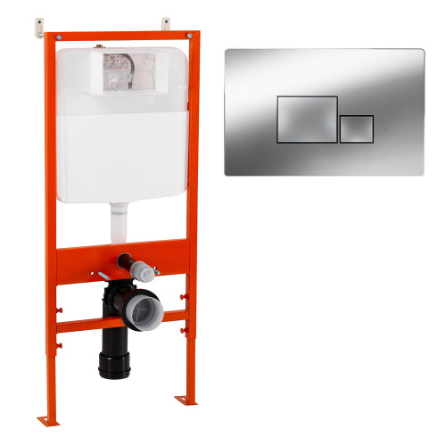 картинка Комплект 2 в 1 Система инсталляции для унитазов BelBagno BB026 с кнопкой смыва BB071CR от магазина Сантехстрой