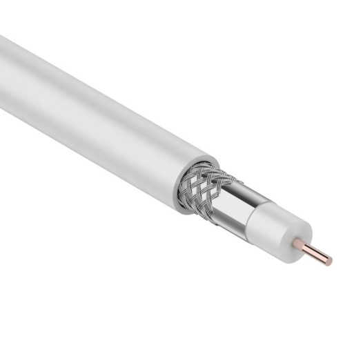 картинка Кабель коаксиальный RG-59U,  75 Ом, CCS/Al/Al,  48%,  100 м, INDOOR,  белый,  PROconnect от магазина Сантехстрой