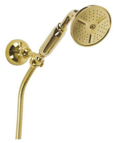картинка Ручной душ со шлангом 150 см золото 24 карат, ручка металл Cezares CZR-KD-03/24-M от магазина Сантехстрой