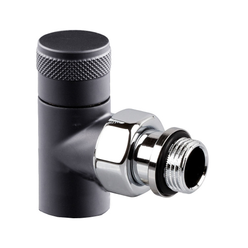 картинка Запорный клапан угловой SR Rubinetterie Tondera 1/2", чёрный от магазина Сантехстрой