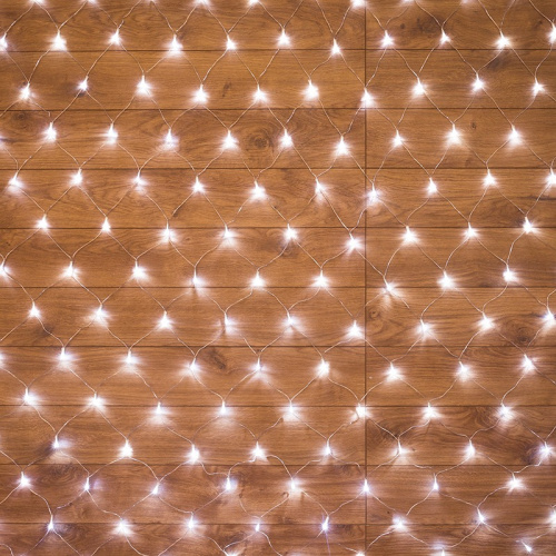 картинка Гирлянда Сеть 1,8х1,5м,  прозрачный ПВХ,  180 LED Белые от магазина Сантехстрой