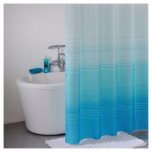 картинка Штора для ванны Iddis Horizon 200x200 Синяя от магазина Сантехстрой