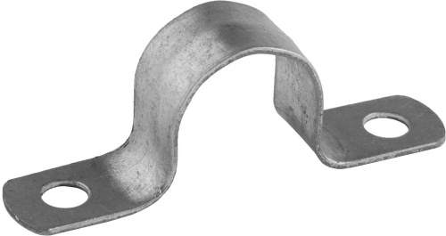 картинка Скобы СВЕТОЗАР металлические D19мм, двухлапковые, для крепления металлорукава d=15мм, 100шт от магазина Сантехстрой