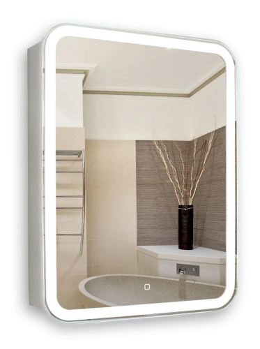 картинка Зеркало-шкаф Silver mirrors Фиджи 50 (LED-00002362) от магазина Сантехстрой