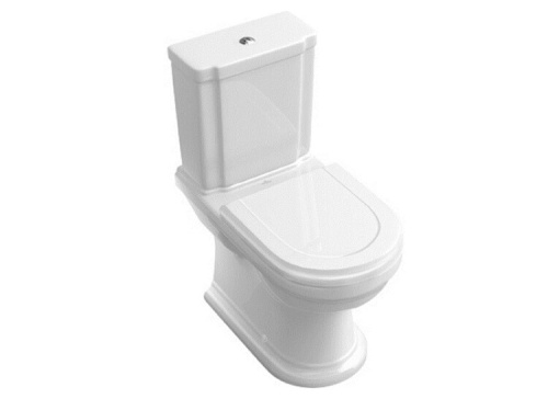 картинка Унитаз, Villeroy&Boch, Hommage, традиционный (с закрытым смывным краем), тип установки-напольный, ширина, мм-370, глубина, мм-725, высота, мм-390, форма чаши-овальная, выпуск-горизонтальный, декор-без декора, материал-керамика, бачок-необходимо заказать,  от магазина Сантехстрой