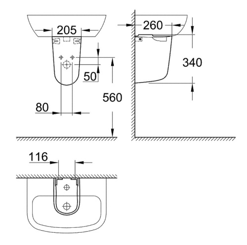 картинка Раковина Grohe Bau Ceramic 55 см., белая (39440000) от магазина Сантехстрой