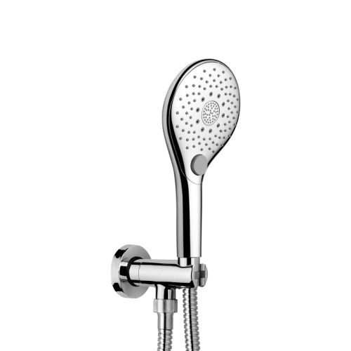 картинка BOSSINI SYNCRONIA Душевой комплект с ручным душем, держателем с подводом воды и шлангом 1500 мм., цвет хром от магазина Сантехстрой
