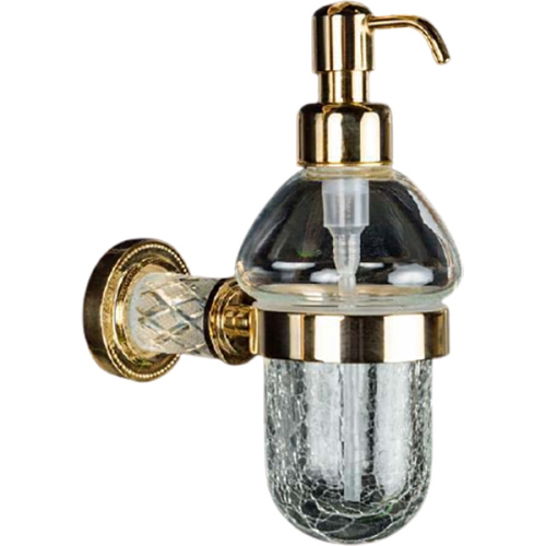картинка Дозатор для жидкого мыла Boheme Murano Cristal 10912-CRST-G Золото от магазина Сантехстрой