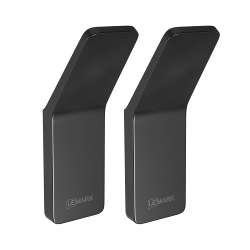 картинка Крючок одинарный Lemark SMOOTH LINE для полотенец и халатов, чёрный матовый (9712002) от магазина Сантехстрой