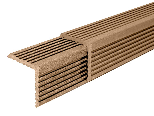 картинка Holzhof, Россия Уголок ДПК равнополочный NauticPrime, 57*57*3000мм вельвет, коричневый от магазина Сантехстрой