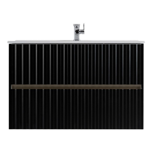 картинка Тумба под раковину подвесная Art&Max Elegant AM-ELEGANT-900-2C-SO-NM-LED 90х46,9 см, черный матовый от магазина Сантехстрой