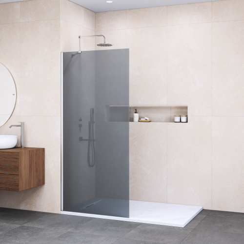 картинка Душевая перегородка RGW WA-102 70*195 профиль Хром стекло Тонированное(серое) от магазина Сантехстрой