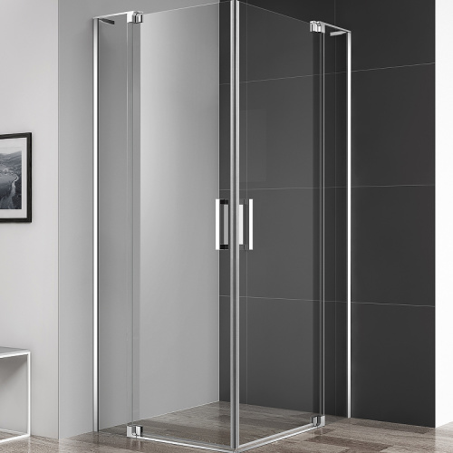 картинка Душевой уголок Cezares Slider 70x70 SLIDER-A-2-70/80-C-Cr профиль Хром стекло прозрачное от магазина Сантехстрой