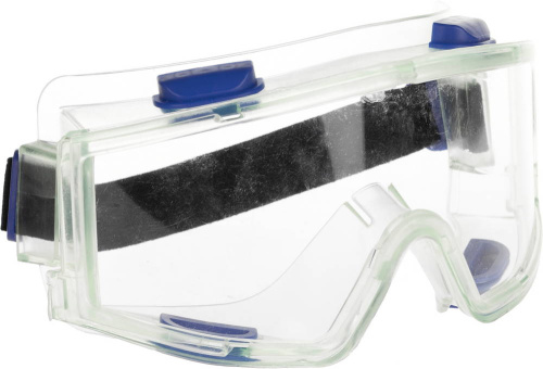 картинка Панорамные прозрачные защитные очки ЗУБР ПАНОРАМА, монолинза, закрытого типа с непрямой вентиляцией от магазина Сантехстрой