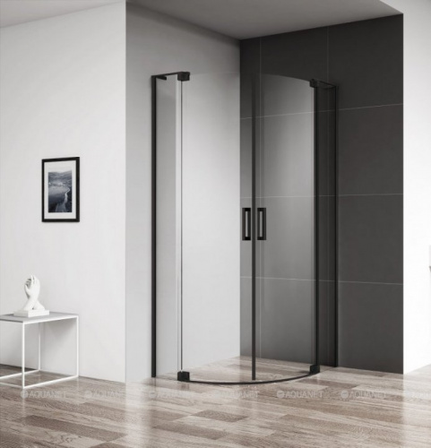 картинка Душевой уголок Cezares Slider 100х100 R-2-90/100-C-NERO от магазина Сантехстрой