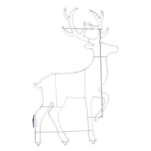 картинка Фигура световая Сказочный олень из гибкого неона,  140х93 см,  1680 LED,  цвет свечения белый NEON-NIGHT от магазина Сантехстрой