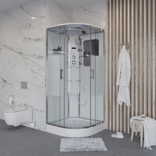 картинка Душевая кабина Niagara Ultra NG-301-01 (90х90х220) низкий поддон(16см),стекло матовое,4 места от магазина Сантехстрой