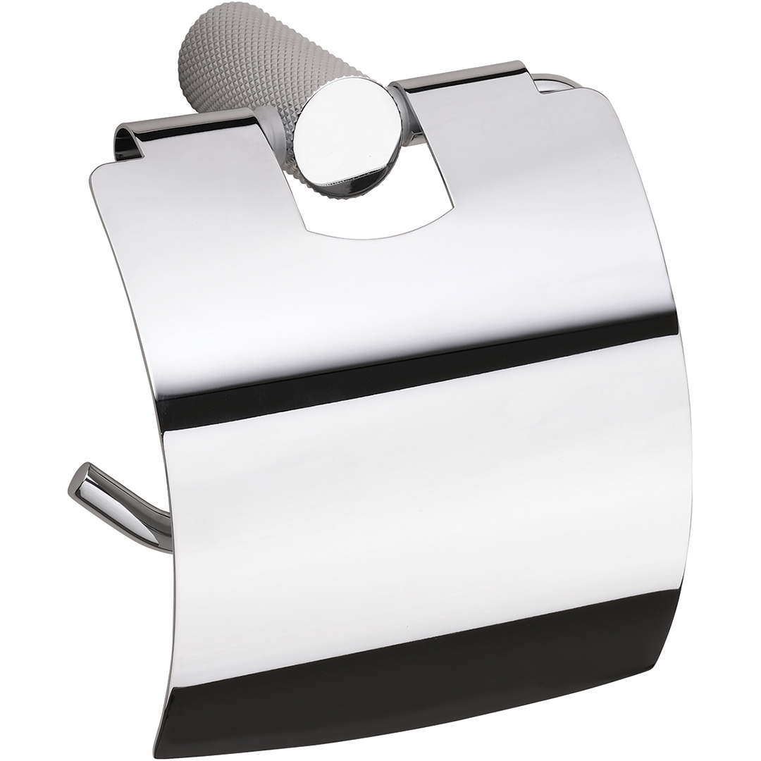 картинка BRILIAДержатель для туалетной бумаги с крышкой, полированное серебро от магазина Сантехстрой