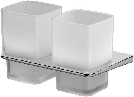 картинка A50A343400 Inspire V2.0, Двойной стеклянный стакан с настенным держателем, хром, шт от магазина Сантехстрой