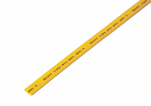 картинка Трубка термоусаживаемая ТУТ нг 7,0/3,5мм,  желтая,  упаковка 50 шт.  по 1м REXANT от магазина Сантехстрой