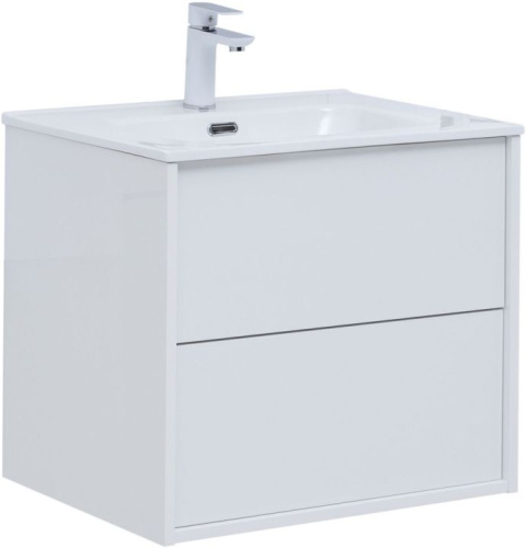 картинка Тумба под раковину Aquanet Lino 60 (Flat) белый глянец от магазина Сантехстрой