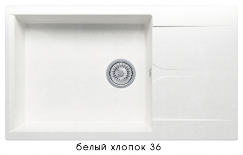 картинка Кухонная мойка POLYGRAN Gals-862 (GALS-862 №36 (Белый Хлопок)) от магазина Сантехстрой