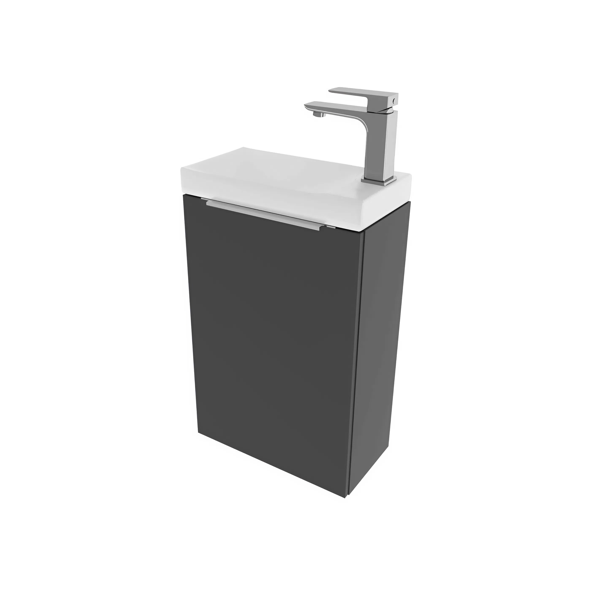 картинка Тумба под раковину Монови Слим 40 Антрацит от магазина Сантехстрой