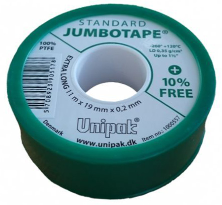 картинка ФУМ-лента Unipak JUMBOTAPE 11м*19мм*0,2мм (1000557) от магазина Сантехстрой
