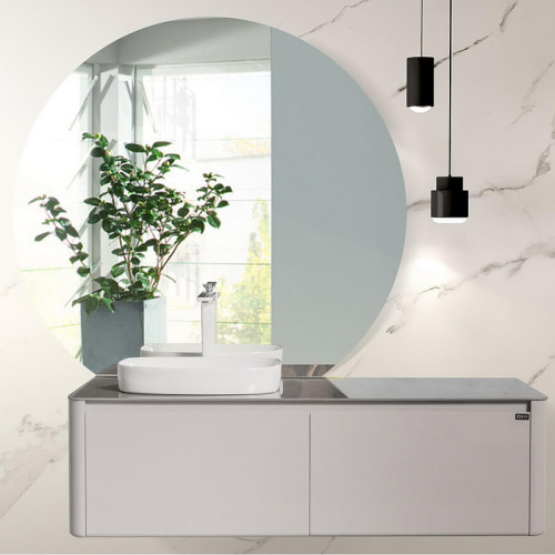 картинка Комплект мебели для ванной Black&White Universe L 9151400 подвесной Серый от магазина Сантехстрой