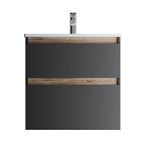 картинка M85AFHX0652BM X-Joy, База под раковину, подвесная, 65 см, 2 ящика, черный матовый от магазина Сантехстрой