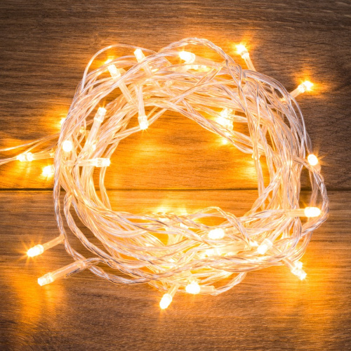 картинка Гирлянда Твинкл Лайт 4 м,  прозрачный ПВХ,  25 LED,  цвет ТЕПЛЫЙ БЕЛЫЙ от магазина Сантехстрой