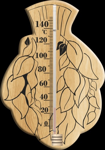 картинка Сувенир "Термометр для сауны" исп. 6 "Веник" Стеклоприбор от магазина Сантехстрой