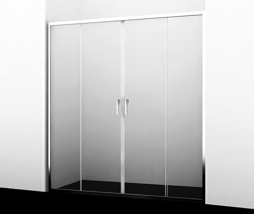 картинка Душевая дверь WasserKRAFT Lippe 45S08 150 профиль Хром, стекло прозрачное от магазина Сантехстрой