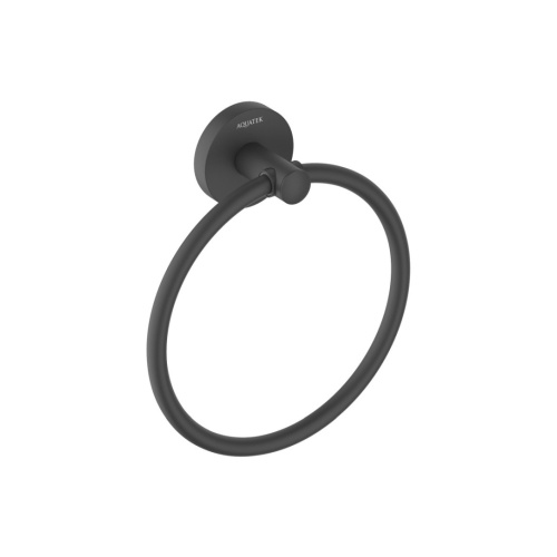 картинка Полотенцедержатель кольцо AQUATEK ОБЕРОН, матовый черный AQ4212MB от магазина Сантехстрой