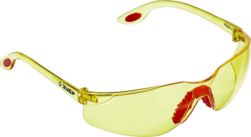 картинка Защитные жёлтые очки ЗУБР СПЕКТР 3 широкая монолинза, открытого типа от магазина Сантехстрой