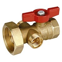 картинка Шаровой клапан с выводом для термометра 1"x1 1/2" от магазина Сантехстрой