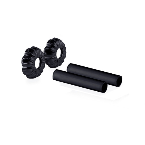 картинка Комплект декоративных трубок SR Rubinetterie Old Style, L70 x Ø18-20-1/2”, цвет чёрный матовый от магазина Сантехстрой