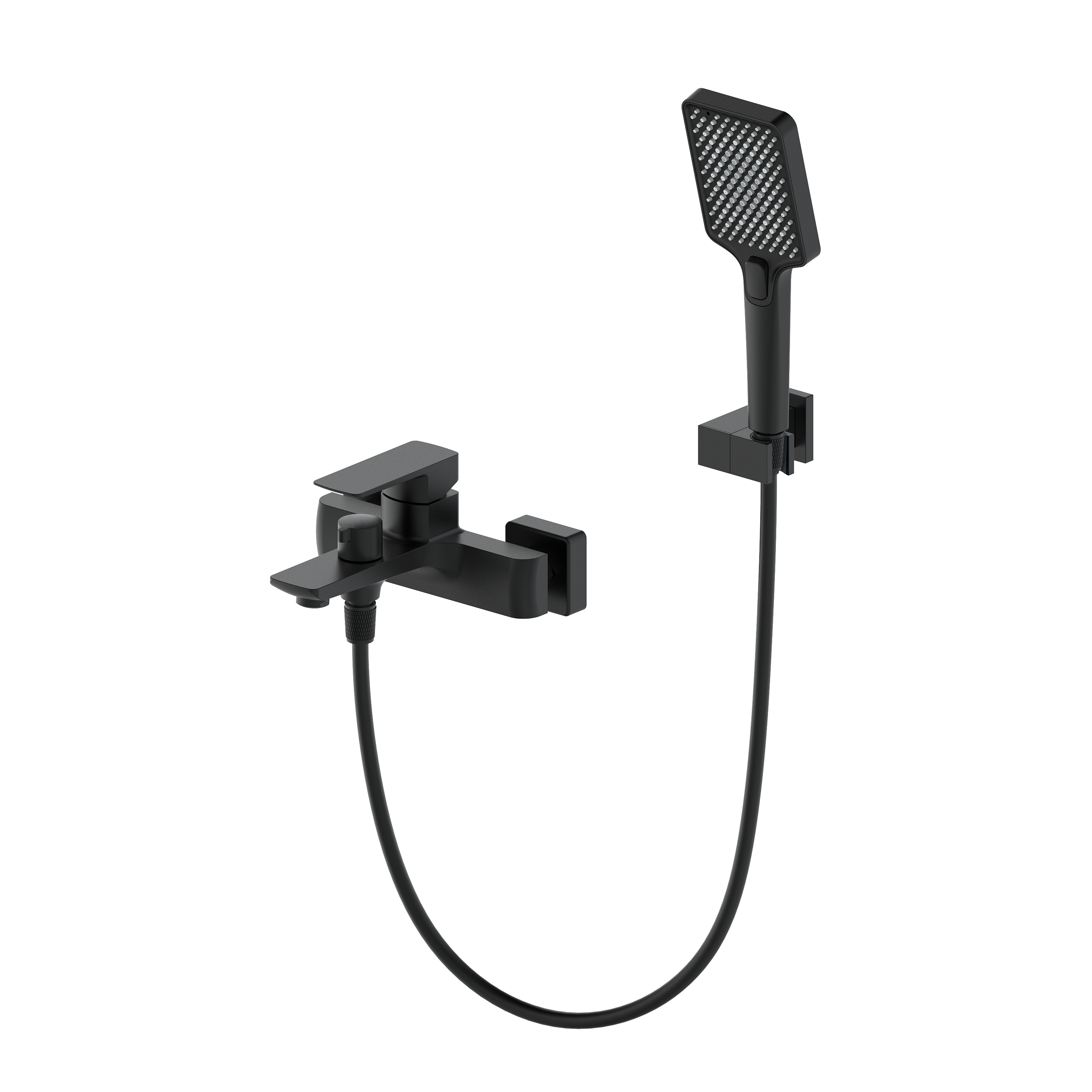 картинка Смеситель для ванны с душем Oliveeka D OL-639003A-MB, черный матовый от магазина Сантехстрой