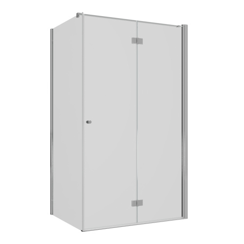 картинка Душевое ограждение Ambassador Diamond 12011104R (120х80х200) прямоугольник,хром,стекло прозрачное,распашная,1 место от магазина Сантехстрой