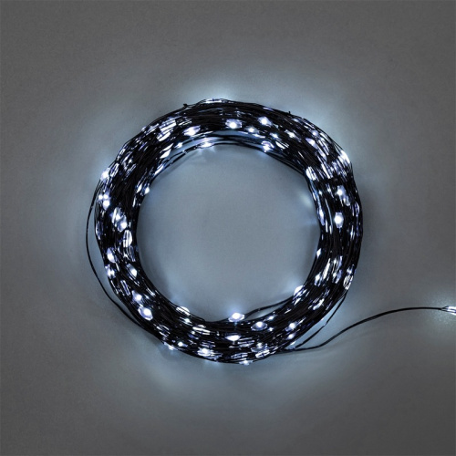 картинка Гирлянда Роса с контроллером 30м,  300LED,  IP20, 230В,  зеленый провод,  белое свечение от магазина Сантехстрой