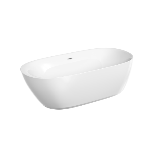картинка FB07 Ванна акриловая отдельностоящая 1800*840*580мм, бел. слив-перелив в комплекте, хром от магазина Сантехстрой