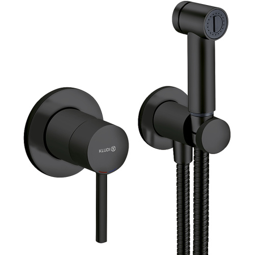 картинка Гигиенический душ со смесителем Kludi Bozz 389983976 Черный матовый от магазина Сантехстрой