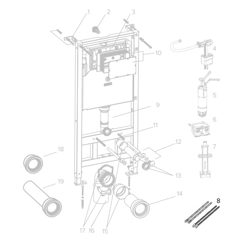 картинка TECE  Фиксирующие штыри и толкатели TECESpring  AF042300-L20 от магазина Сантехстрой