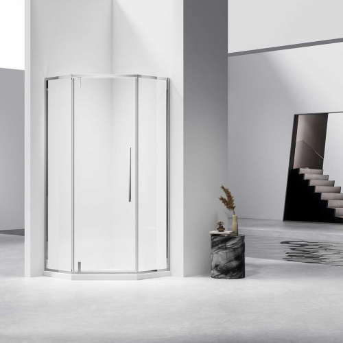 картинка Душевой уголок Slim-N VSP-4SN100CL, 1000*1000, хром, стекло прозрачное от магазина Сантехстрой