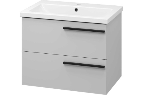 картинка Тумба под раковину Misty Ненси - 70 2 ящика, серая мат. эмаль П-Нен-09070-502Я от магазина Сантехстрой